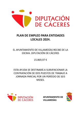 Imagen Subvenciones - PLAN DE EMPLEO PARA ENTIDADES LOCALES 2024.