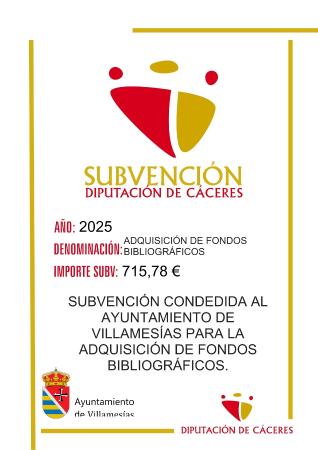 Imagen SUBVENCIONES - ADQUISICIÓN DE FONDOS BIBLIOGRÁFICOS