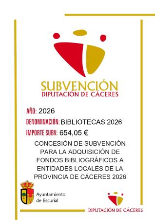 Imagen SUBVENCIONES - BIBLIOTECAS 2026
