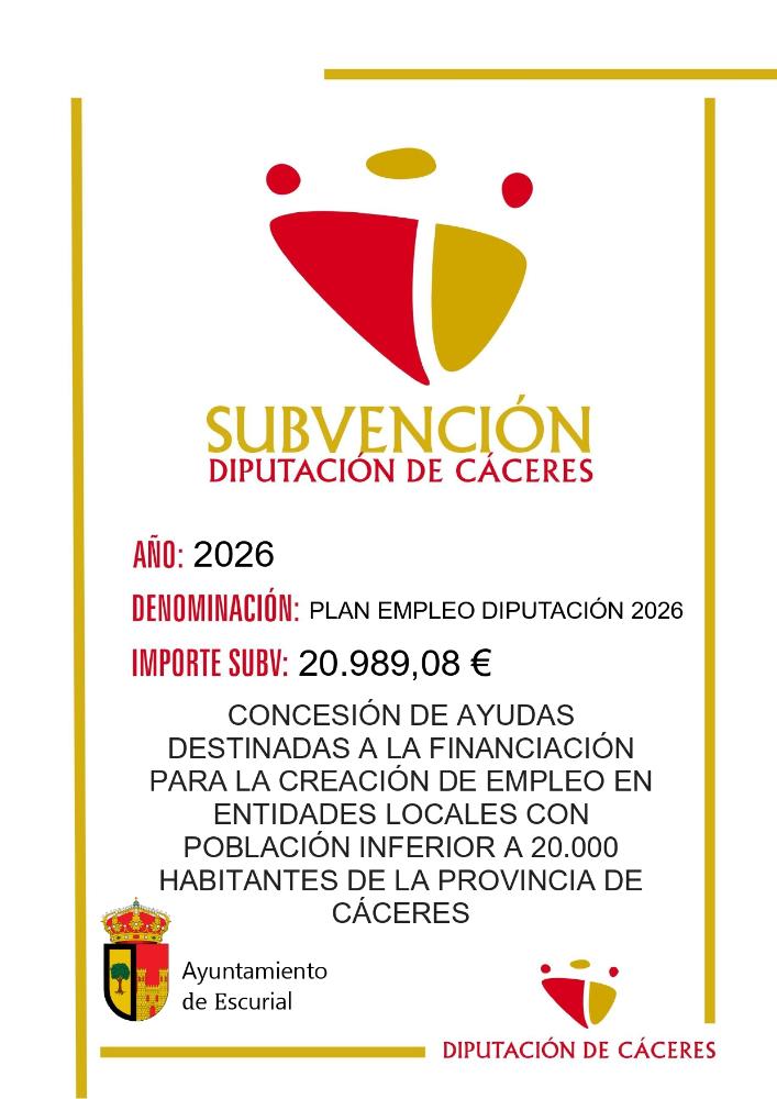 Imagen SUBVENCIONES - PLAN EMPLEO DIPUTACIÓN 2026